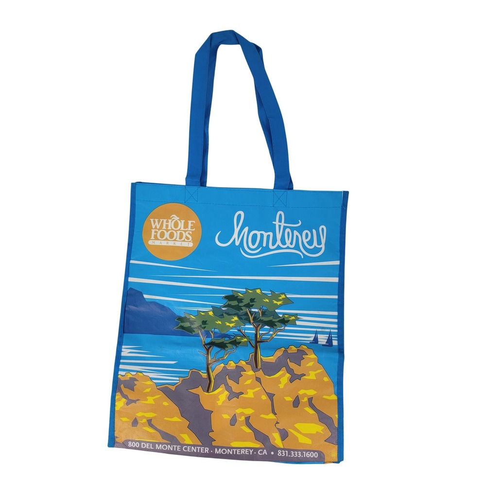 Whole Foods Monterey California Vintage‎ Y2K Reusable Grocery Tote Bag